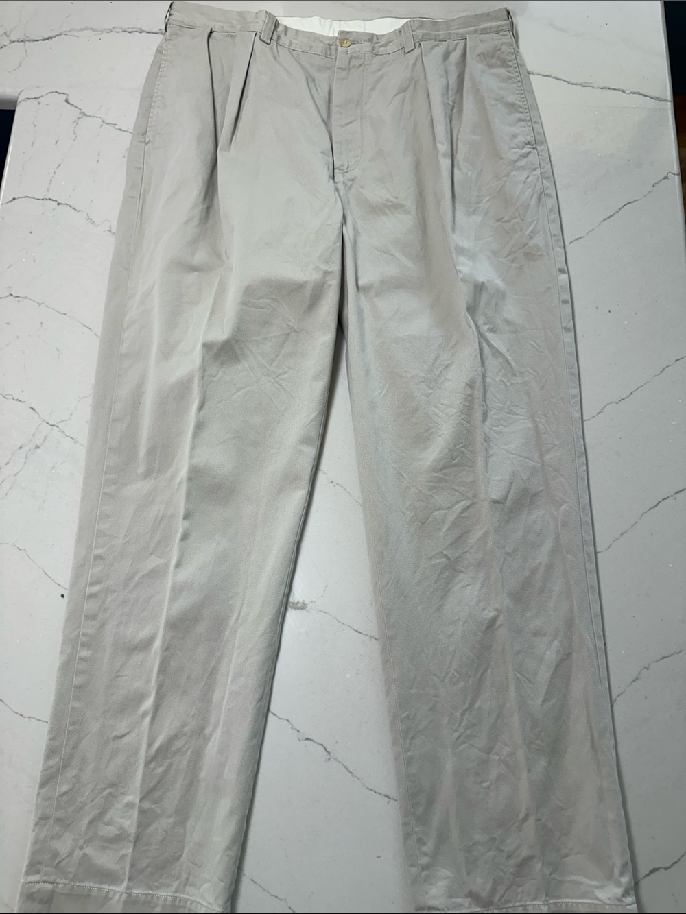 Polo by Ralph Lauren Light Gray Pleated Chinos